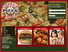 Tablet Screenshot of cappyspizza.com